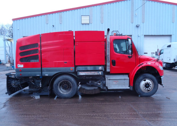 After Complete Color Change: Sweeper Truck in Viper Red 