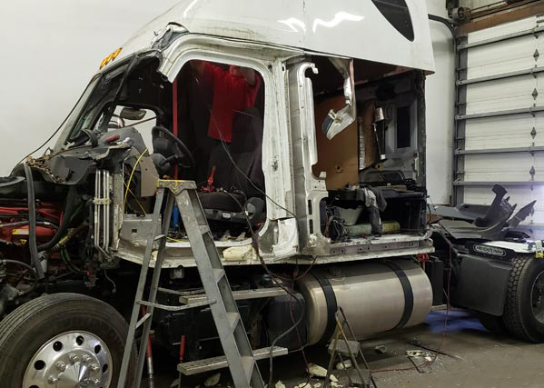 Semi truck cab repairs and replacements