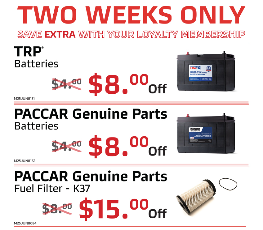 Kenworth June Parts Sales
